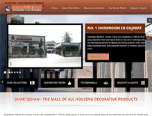 Tablet Screenshot of dhartidhanceramic.com